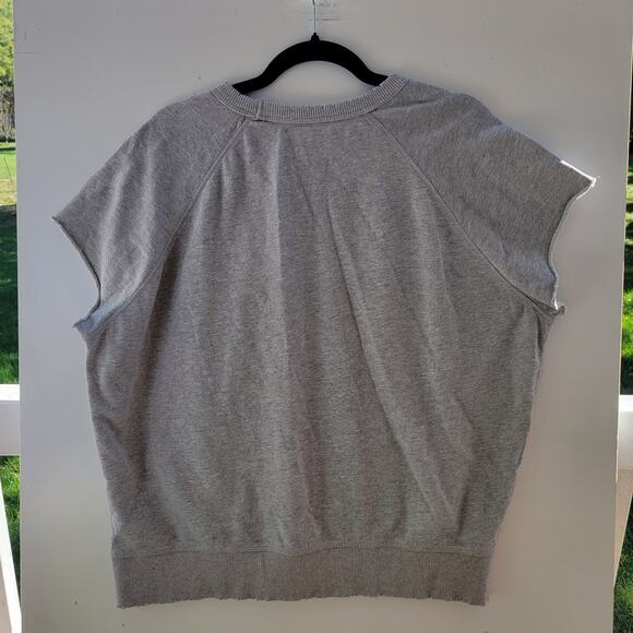 Free People That Tee Short Sleeve Pullover In Gray SZ S/P Oversized - Picture 6 of 9
